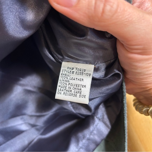 Vintage Y2K Gunmetal Grey Leather Tailored Button Shacket Jacket - Picture 8 of 11